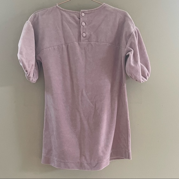 Trico Field Fith Fine Method Pink Bubble Sleeve Dress Sz 4 velour - Picture 3 of 5